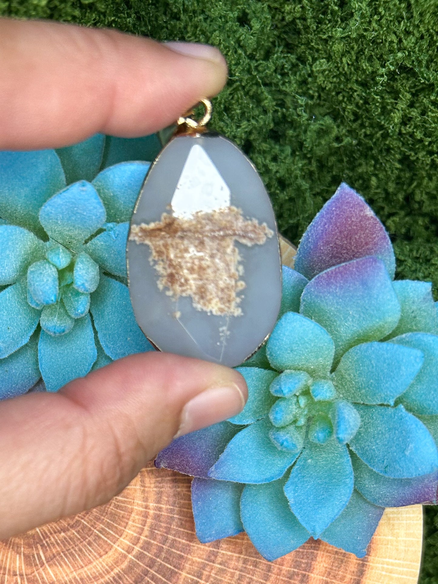 Cherry Blossom Agate Pendant CB20