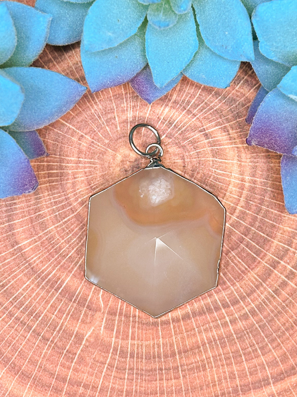 Cherry Blossom Agate Pendant CB21