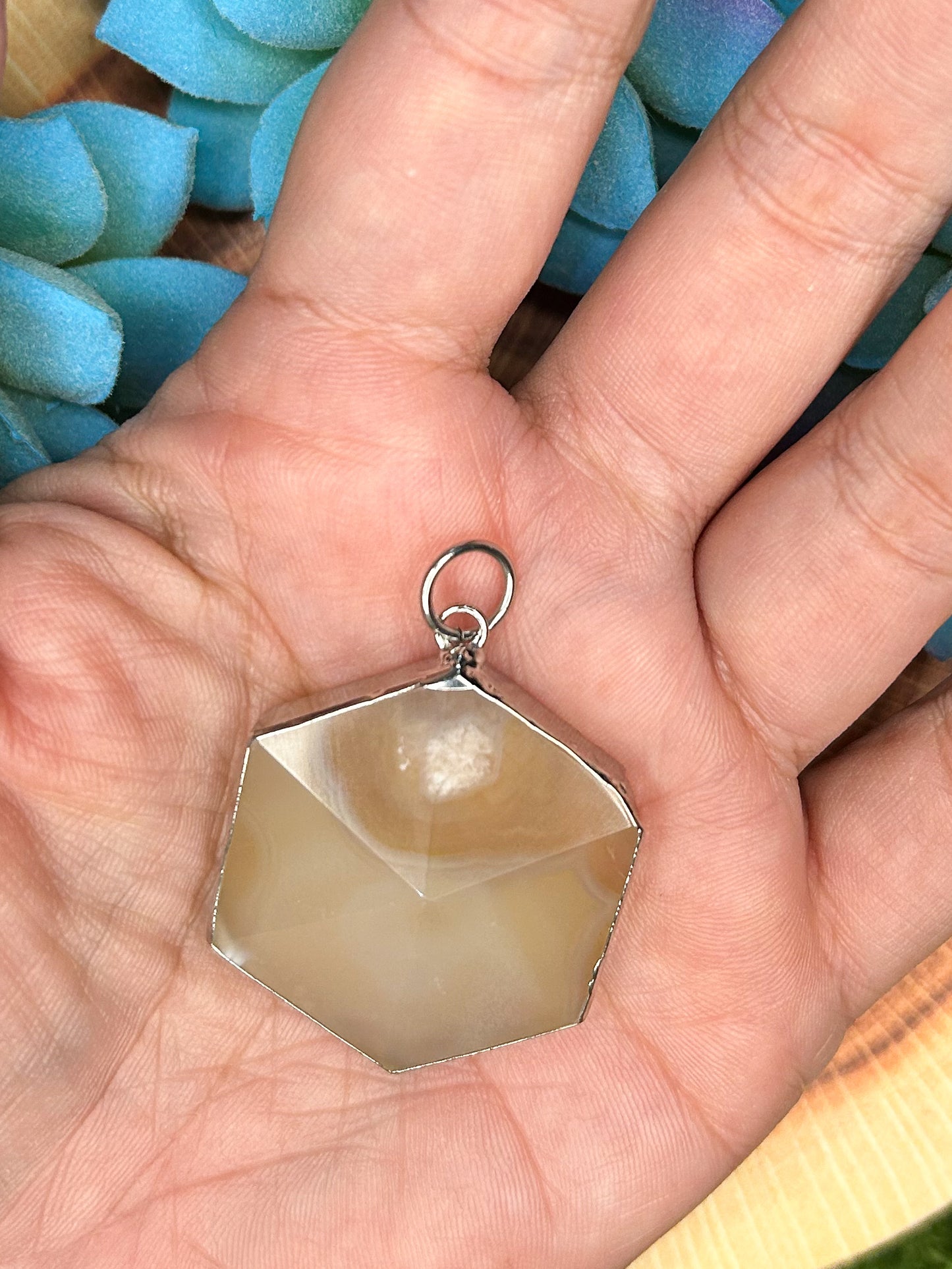 Cherry Blossom Agate Pendant CB21
