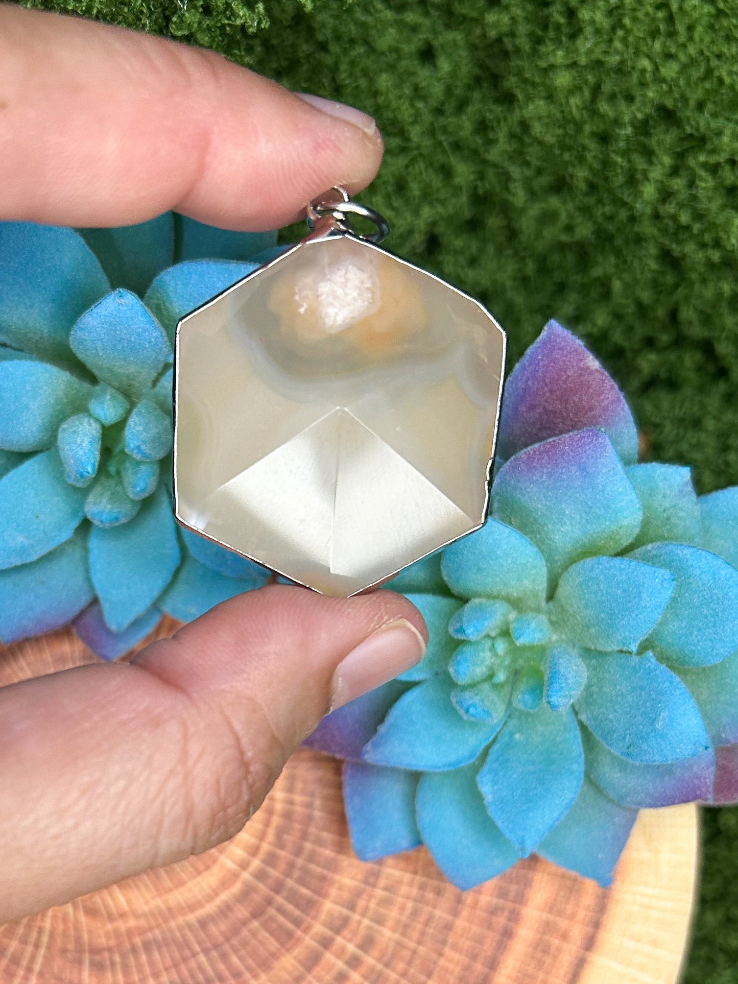 Cherry Blossom Agate Pendant CB21