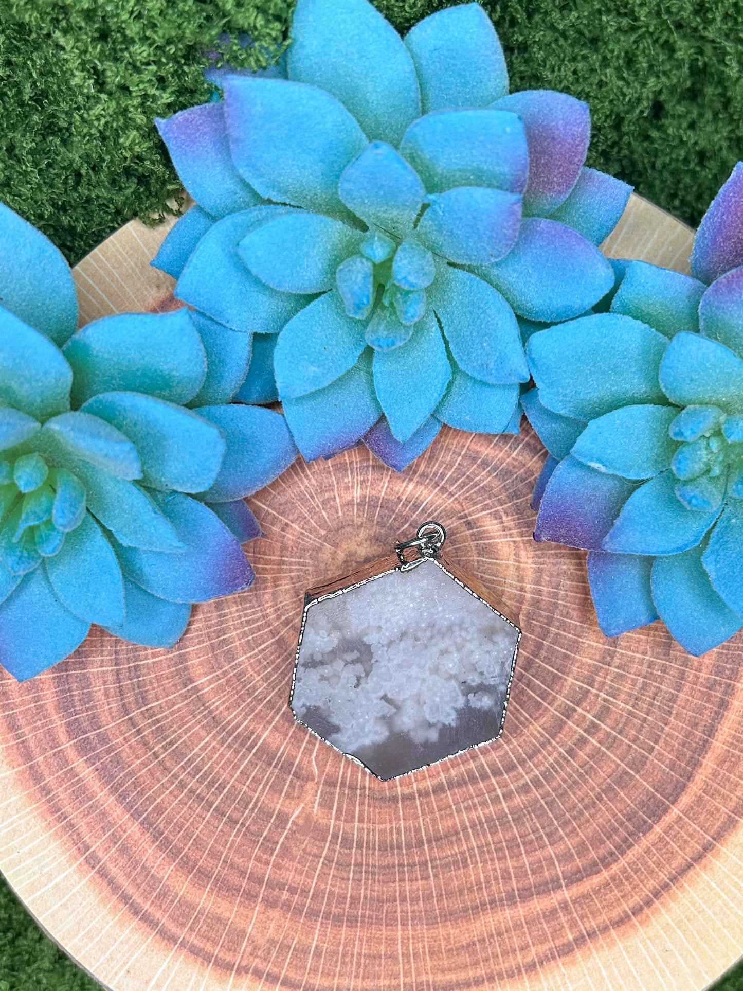 Cherry Blossom Agate Pendant CB26