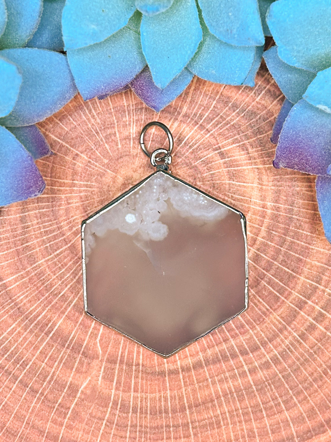 Cherry Blossom Agate Pendant CB28