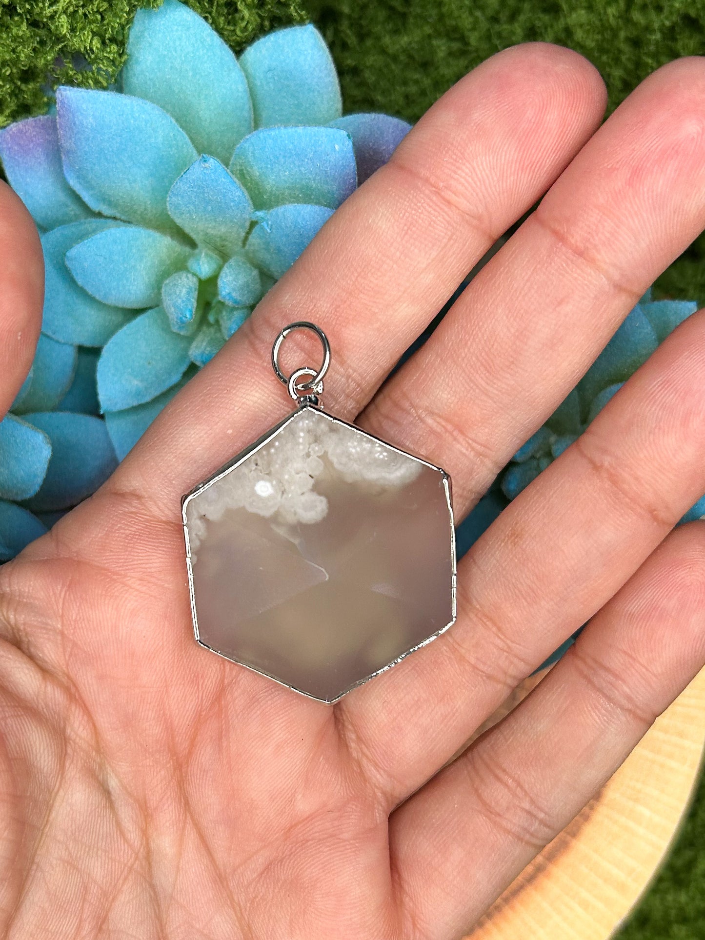 Cherry Blossom Agate Pendant CB28