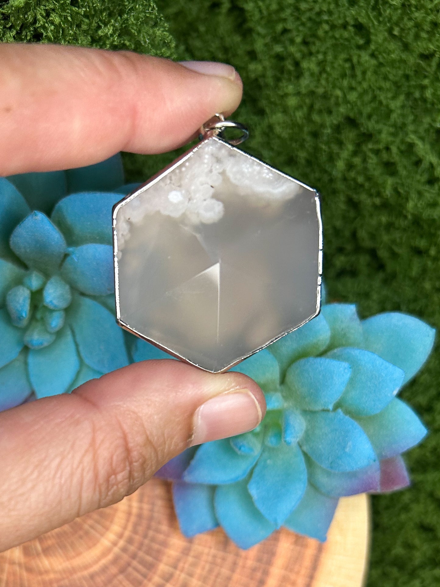 Cherry Blossom Agate Pendant CB28