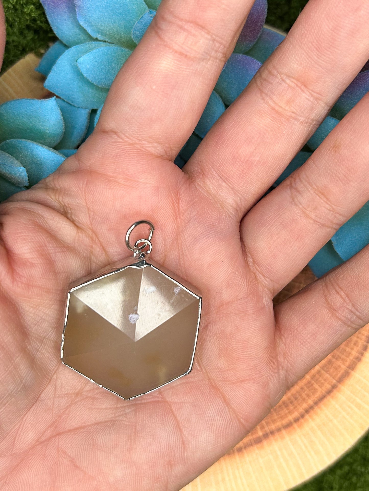 Cherry Blossom Agate Pendant CB29