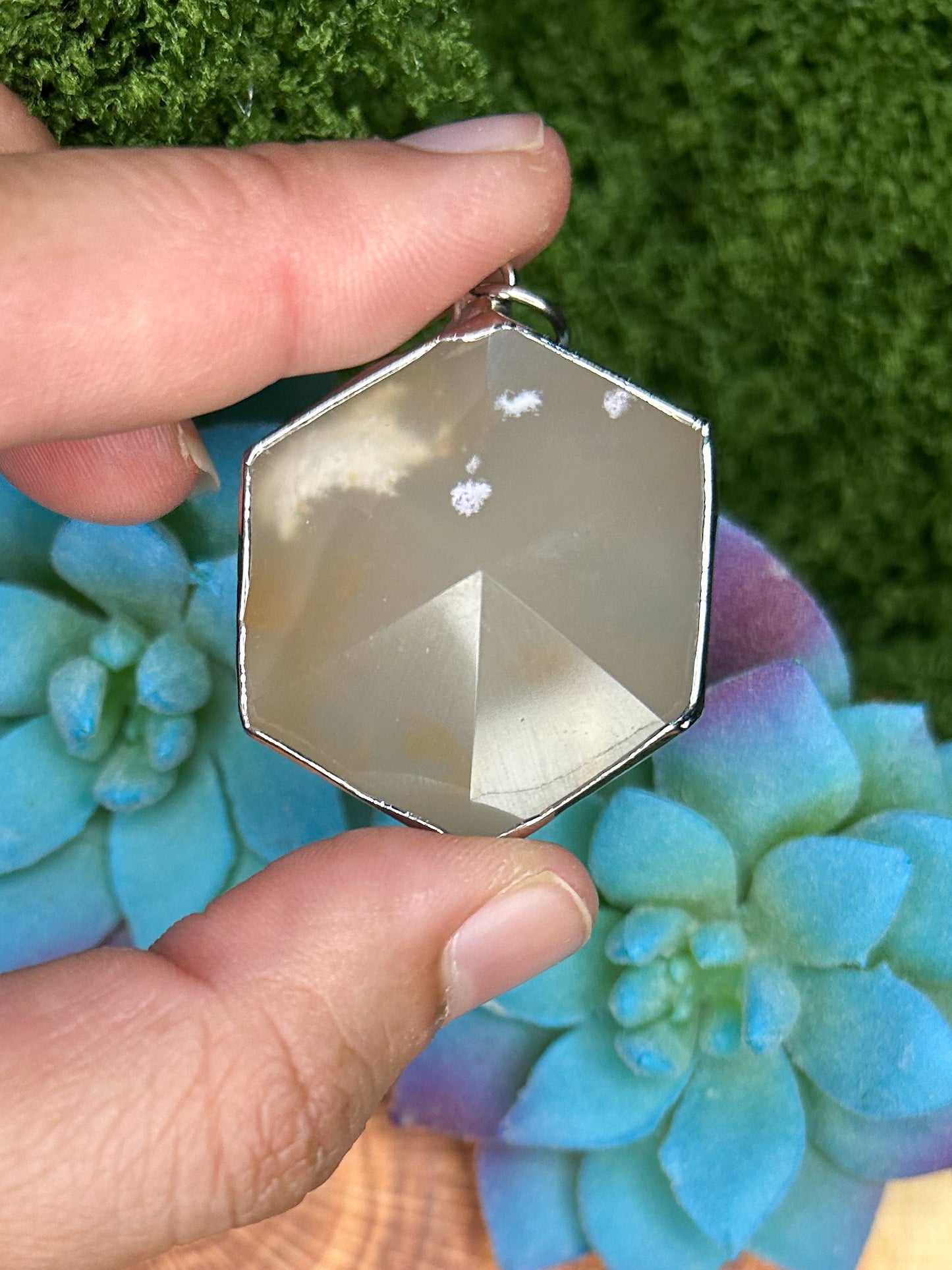 Cherry Blossom Agate Pendant CB29