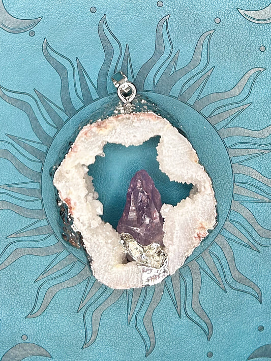 Agate Druzy Pendant DZ07