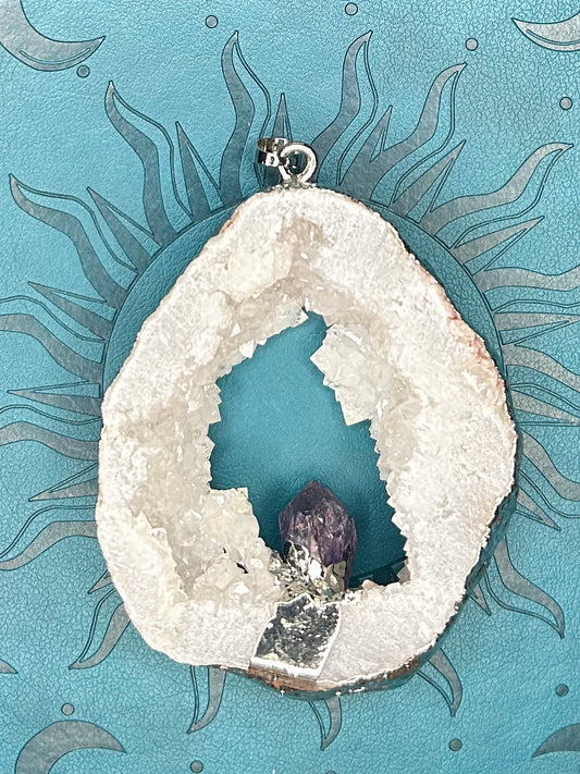 Agate Druzy Pendant DZ08