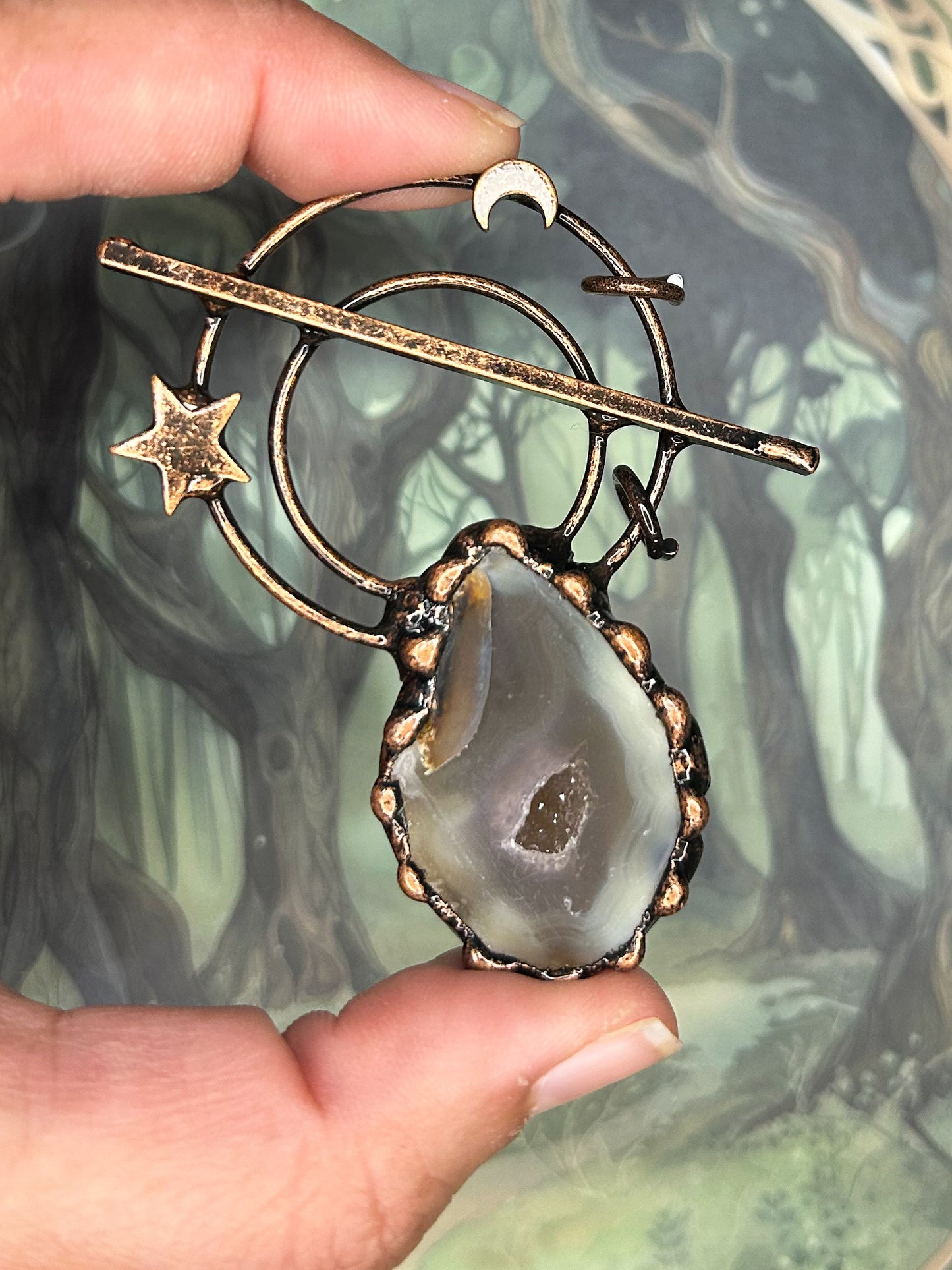 Agate Geode Pendant AG13
