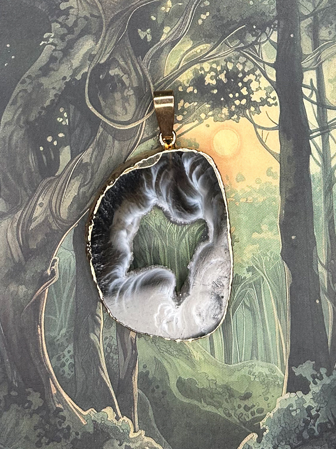 Agate Geode Pendant AG54