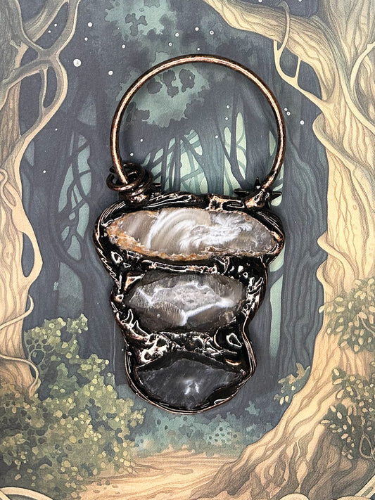 Agate Geode Pendant AG07