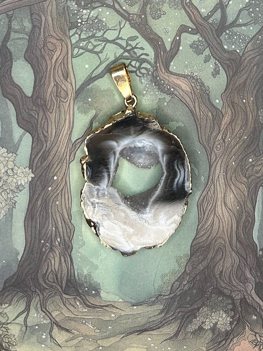 Agate Geode Pendant AG59