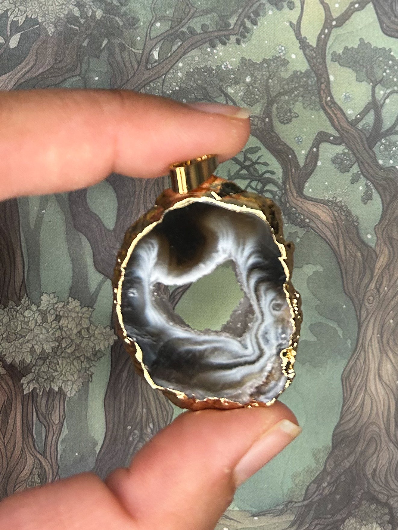 Agate Geode Pendant AG59
