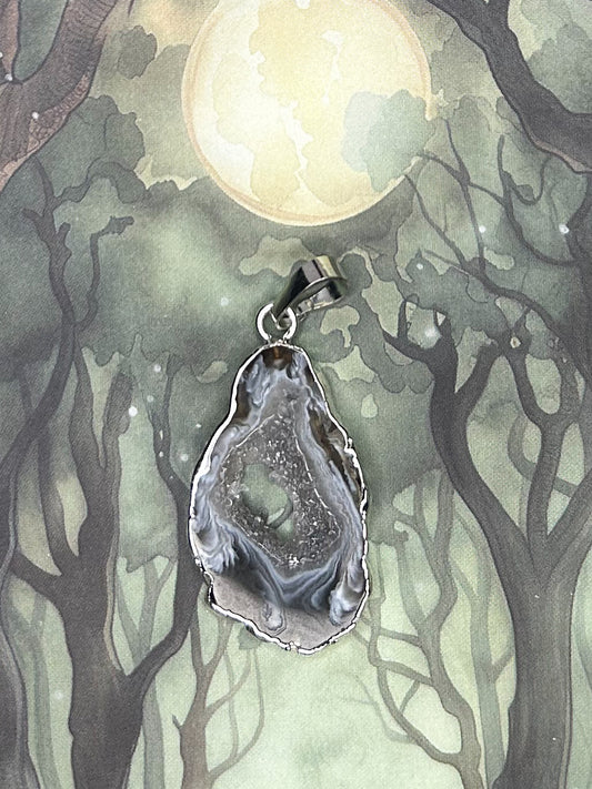Agate Geode Pendant AG36