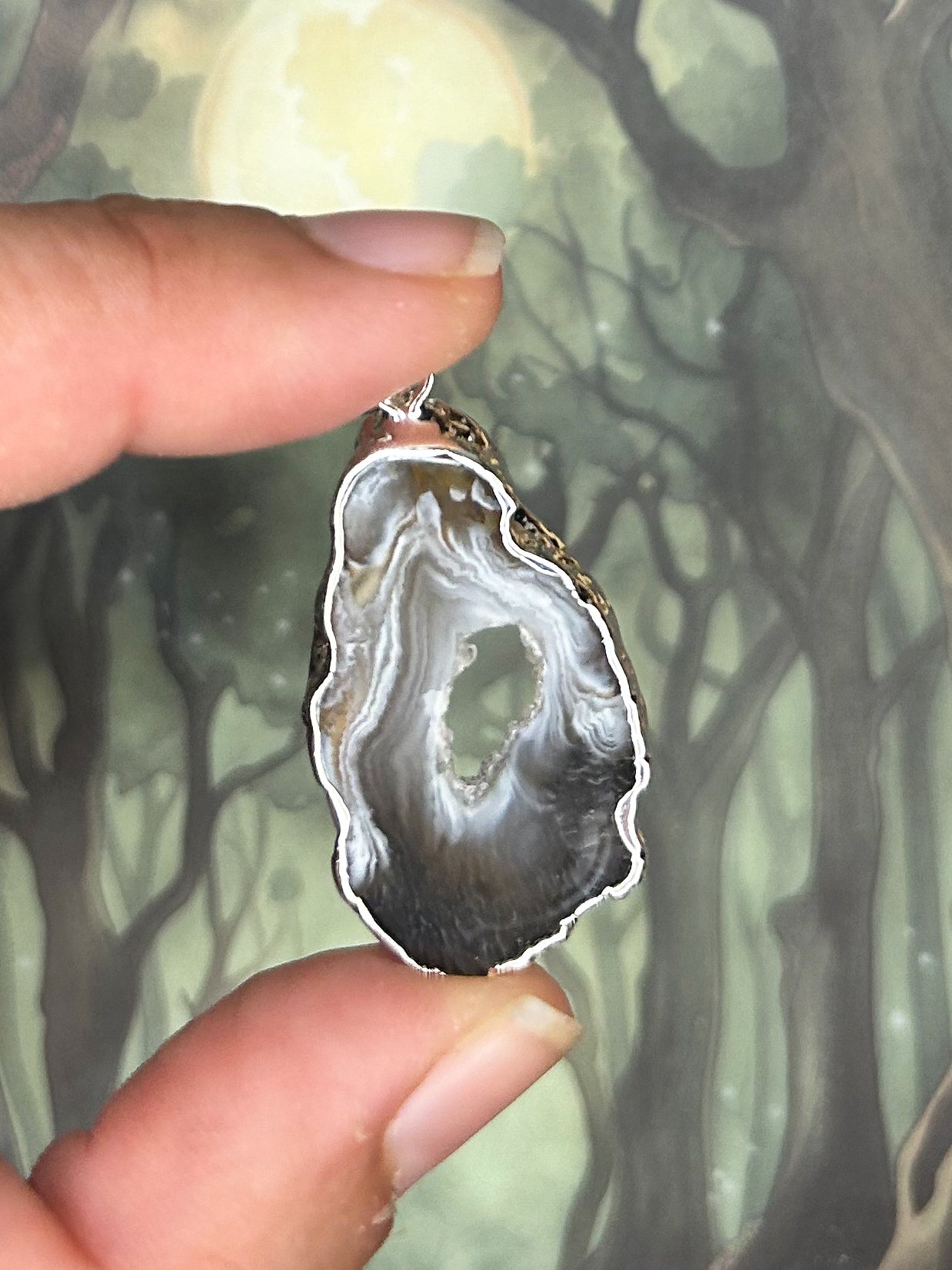 Agate Geode Pendant AG36