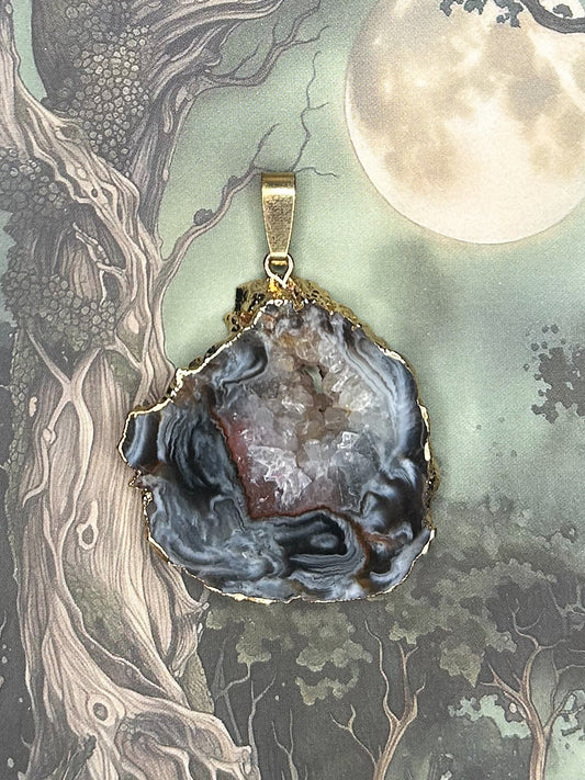 Agate Geode Pendant AG58