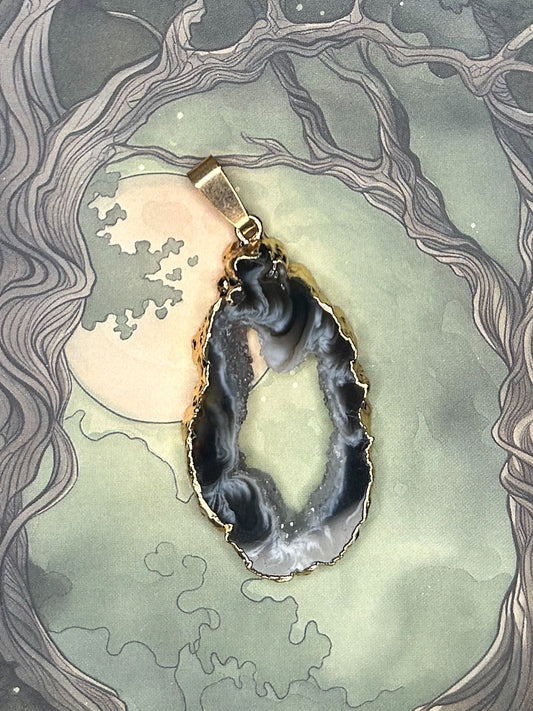 Agate Geode Pendant AG49
