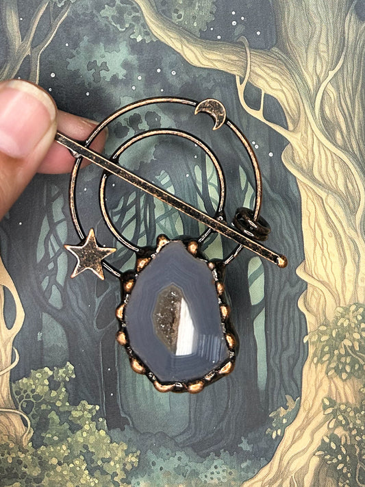 Agate Geode Pendant AG12