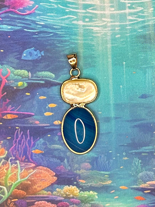 Agate Slice Pendant AS63