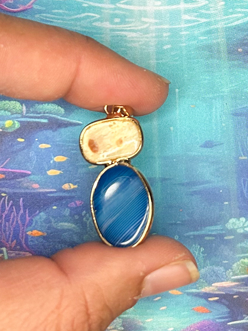 Agate Slice Pendant AS63