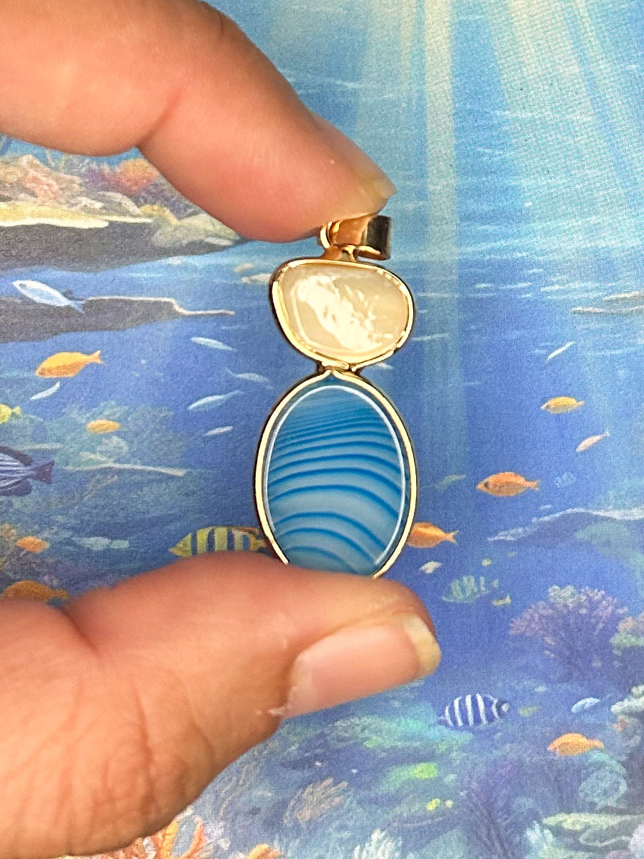Agate Slice Pendant AS64