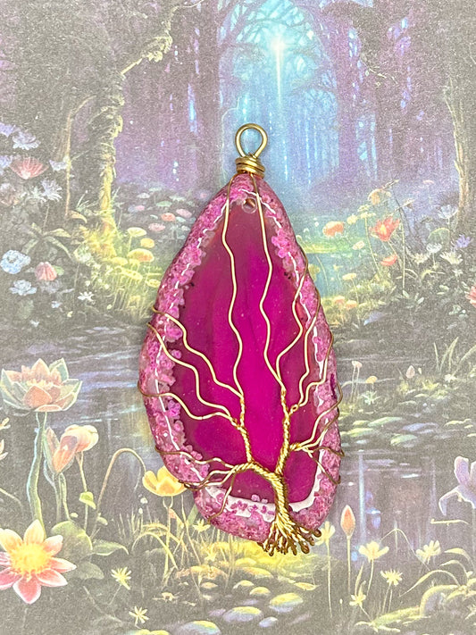 Agate Slice Pendant AS81