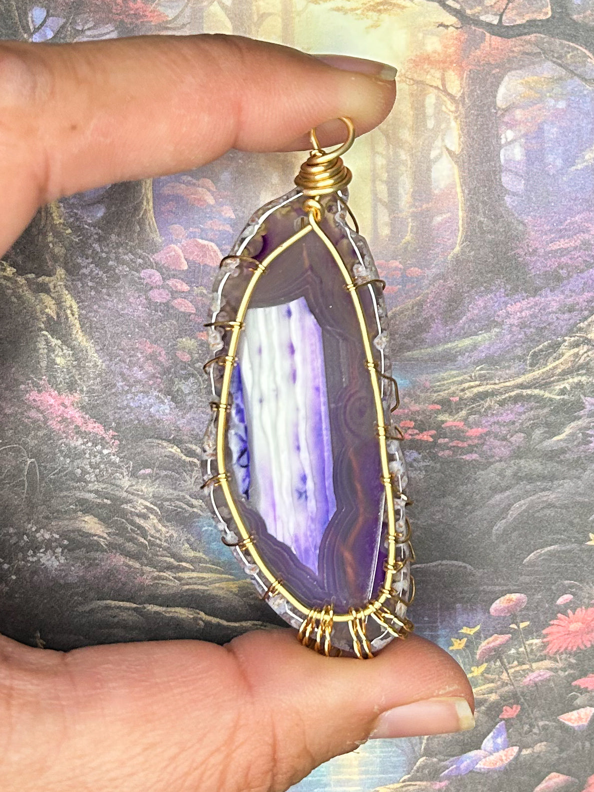 Agate Slice Pendant AS84