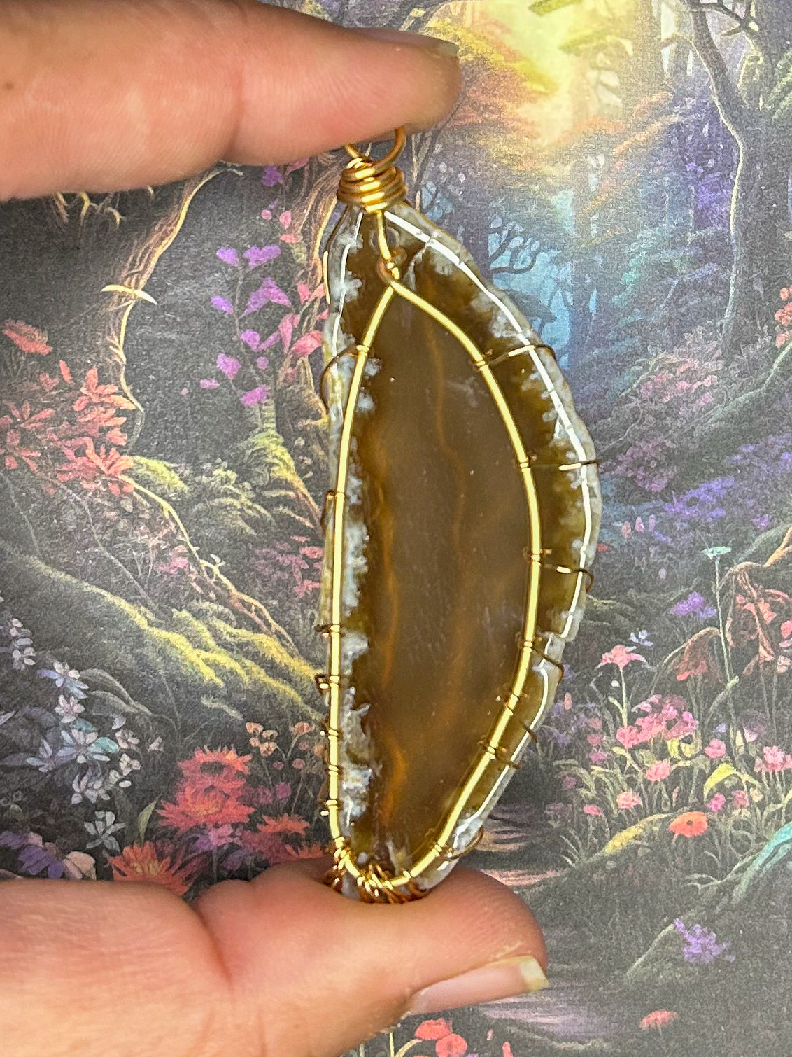 Agate Slice Pendant AS83