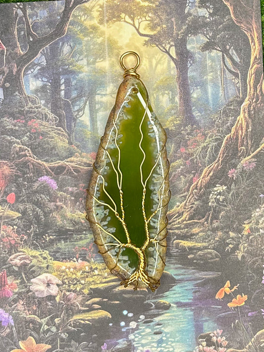 Agate Slice Pendant AS80