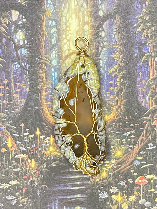 Agate Slice Pendant AS82