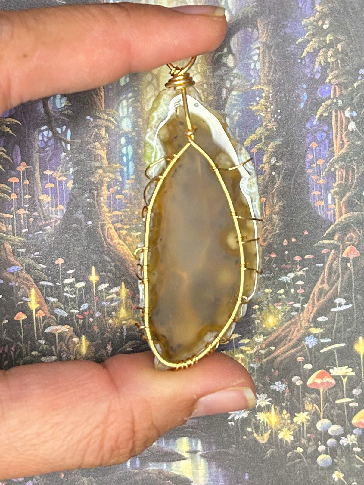 Agate Slice Pendant AS82