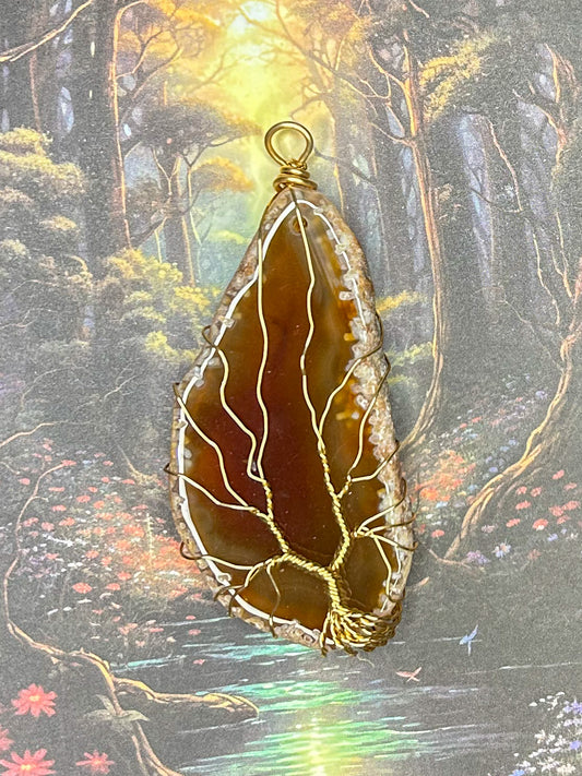 Agate Slice Pendant AS78