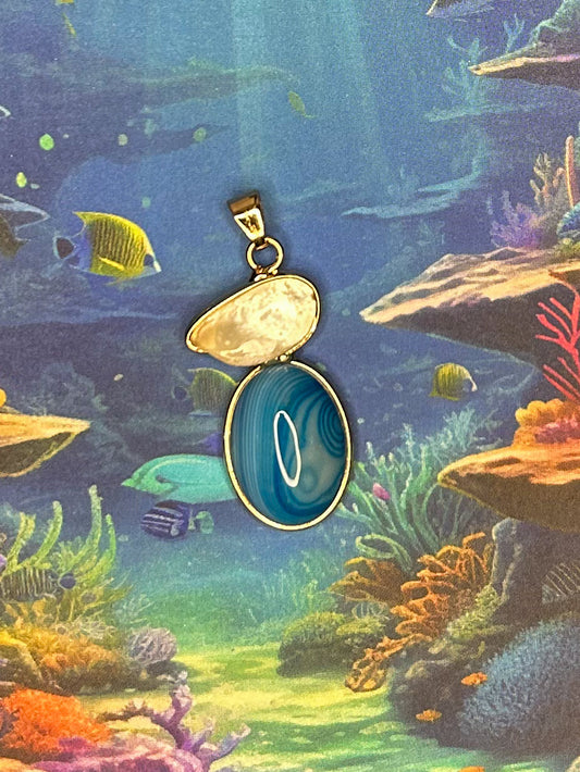 Agate Slice Pendant AS65