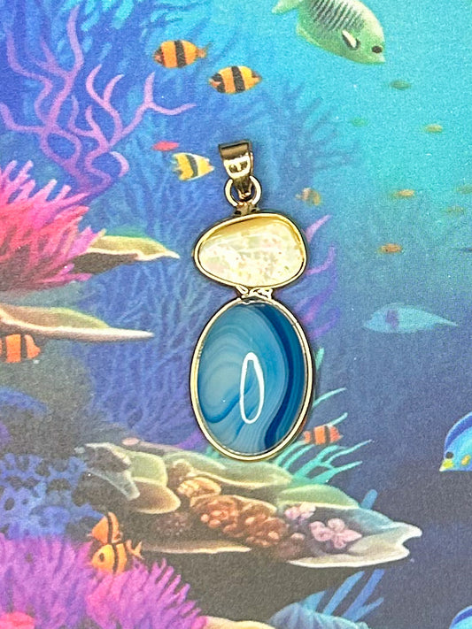Agate Slice Pendant AS66