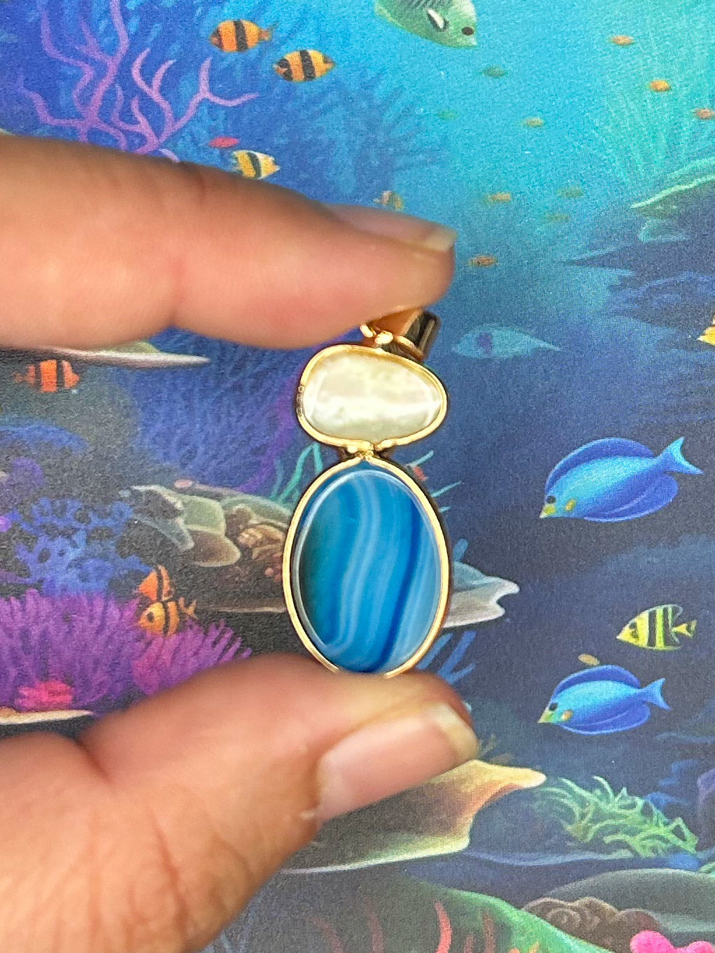 Agate Slice Pendant AS66