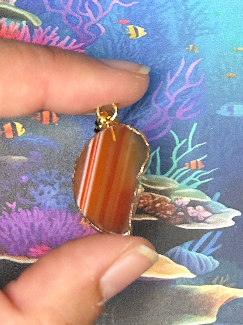 Agate Slice Pendant AS56