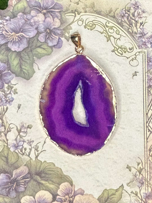Agate Slice Pendant AS08