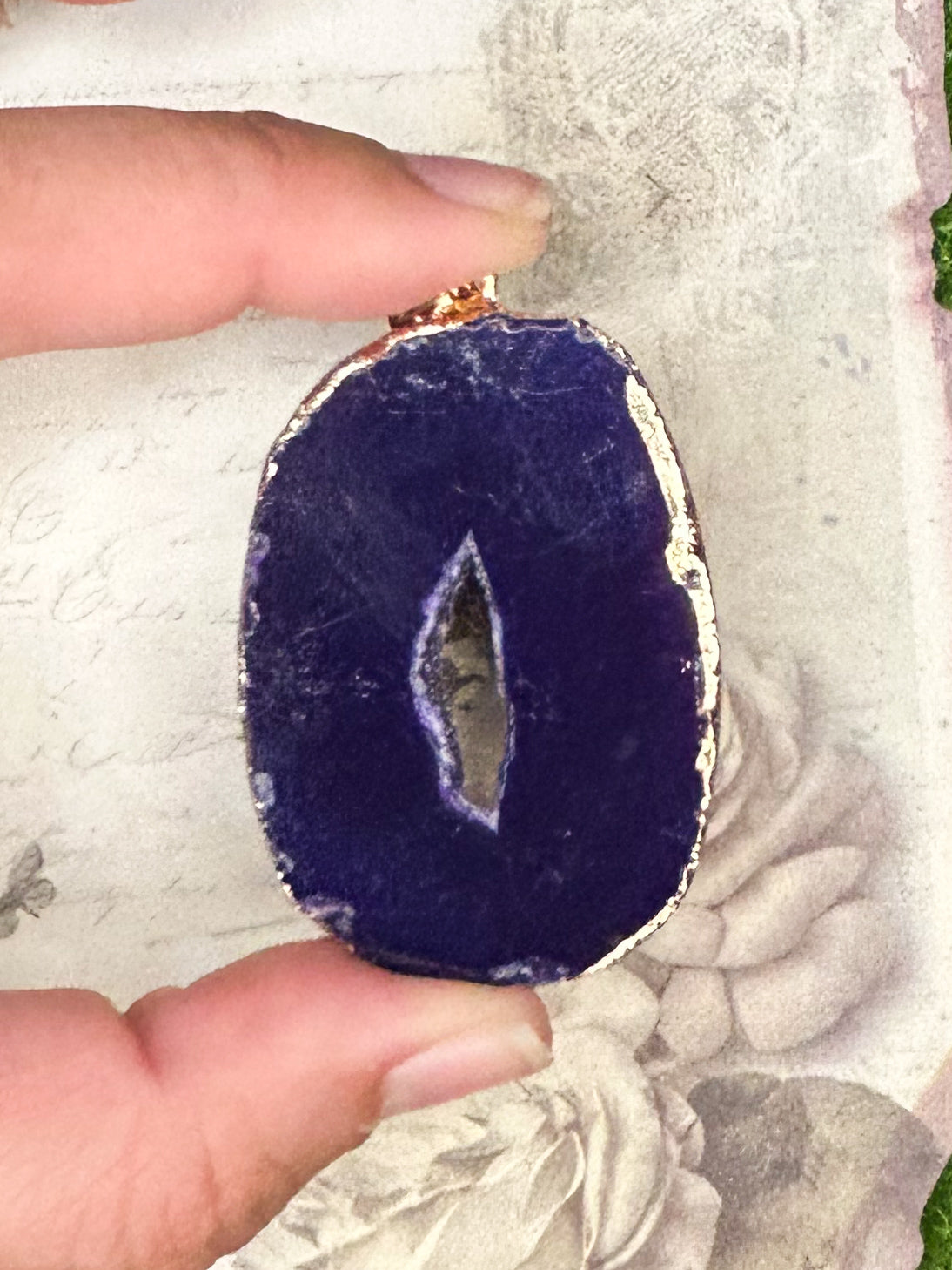 Agate Slice Pendant AS12