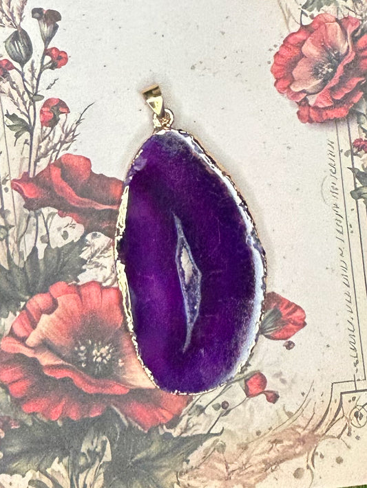 Agate Slice Pendant AS11