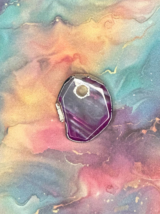 Agate Slice Pendant AS38