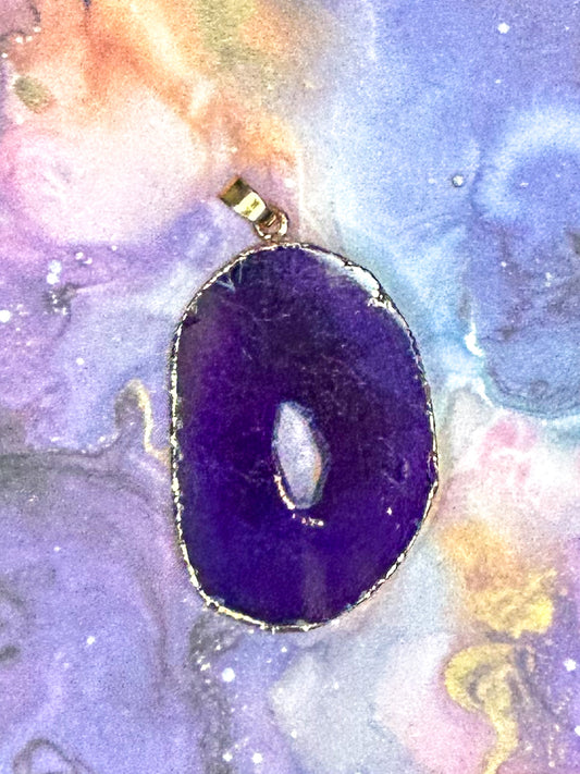 Agate Slice Pendant AS09