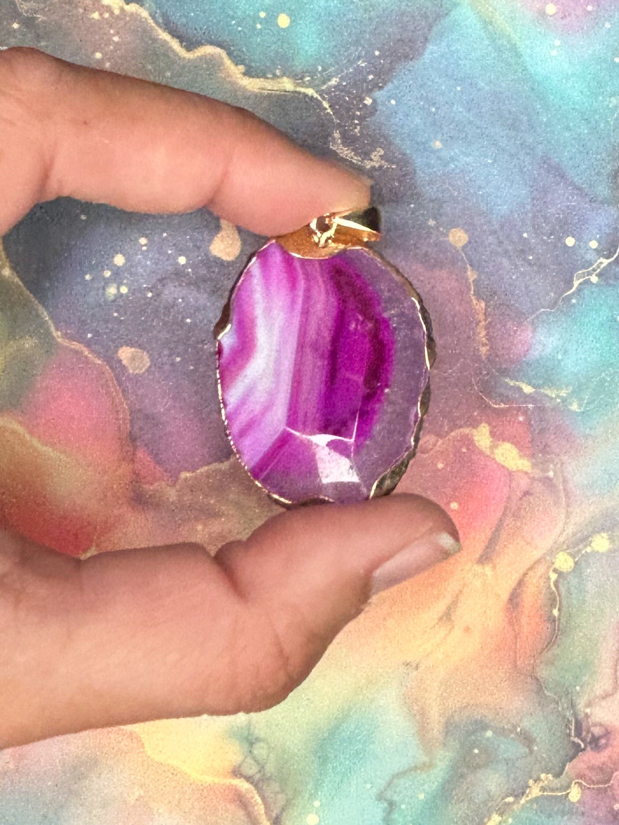 Agate Slice Pendant AS31