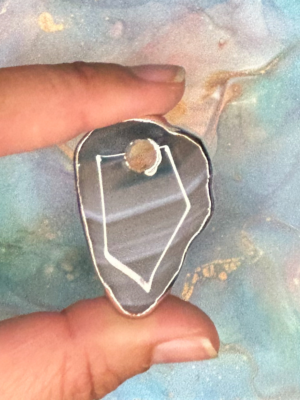 Agate Slice Pendant AS42